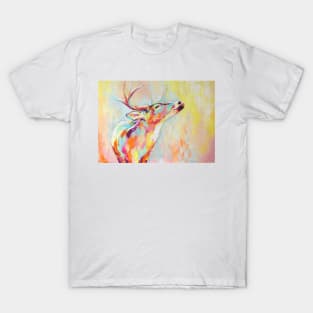 Conceptual abstract painting of a deer muzzle. T-Shirt